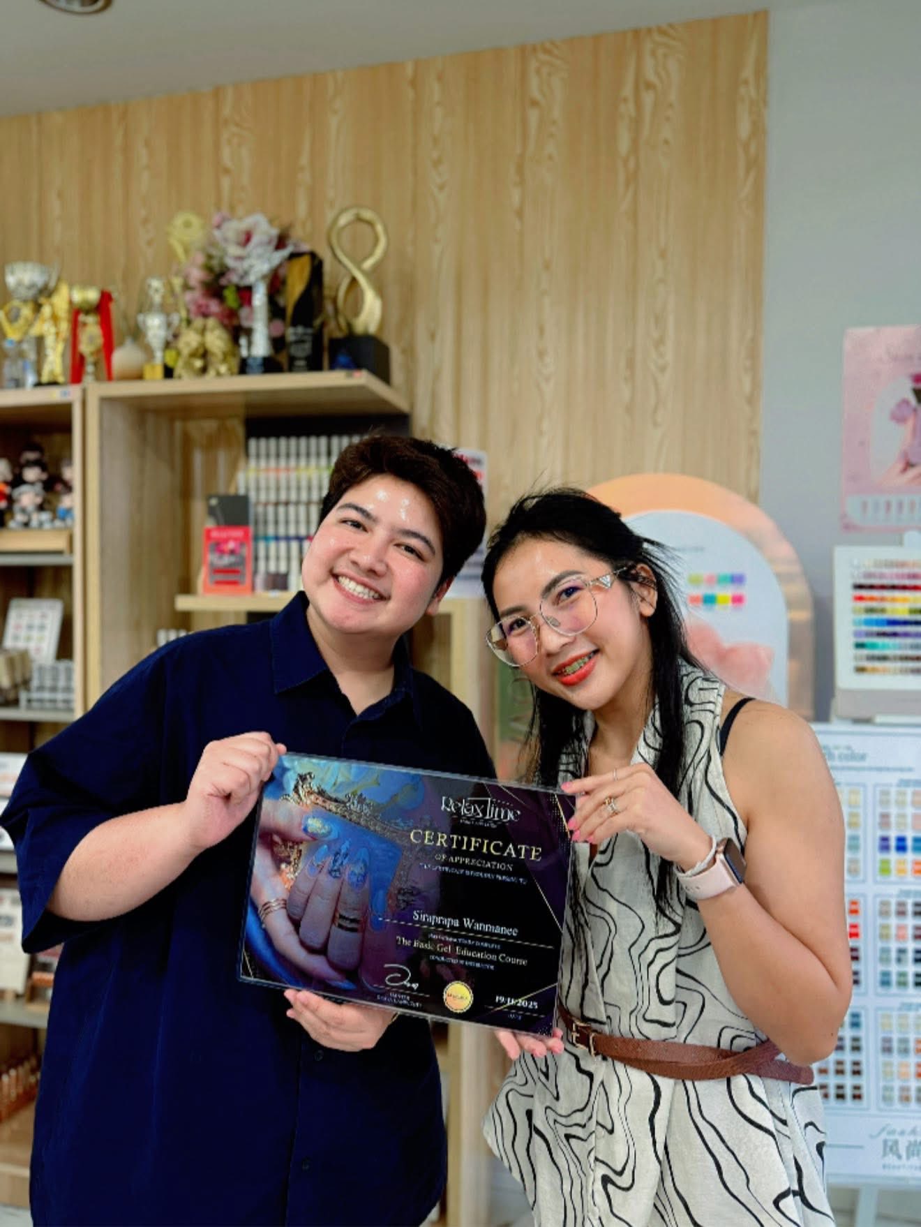 ใบรับรองการอบรมจาก PSY Nail&Lash